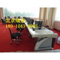 三聯(lián)操作臺直銷監(jiān)控臺調(diào)度臺指揮中心控制臺圓柜門豪華監(jiān)控臺廠家